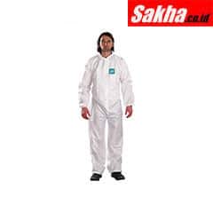 ANSELL 68-1800 Collared Coveralls with Elastic Cuff, Microporous Film
