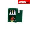 Justrite Sure-Grip® EX Compac Pesticides Safety Cabinet, 12 Gallon, 1 Manual Close Door, Green
