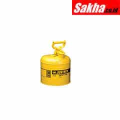 Justrite Type I Steel Safety Can For Diesel 2 Gallon, Yellow