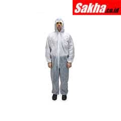 CONDOR 2KTN3 Hooded Disposable Coveralls with Elastic CuffCONDOR 2KTN3 Hooded Disposable Coveralls with Elastic Cuff