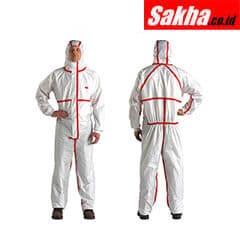 3M 4565-BLK-M Hooded Disposable Coveralls with Knit Material