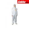 CONDOR 30C544 Hooded Disposable Coveralls with Elastic Cuff