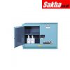 Justrite ChemCor® Under Fume Hood Corrosives Acids Safety Cabinet 31 Gallon, 2 Manual-Close Doors, Blue