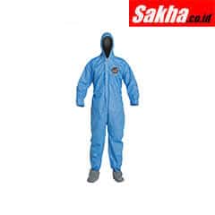 DUPONT PB122SBUMD002500 Hooded Disposable Coveralls with Elastic Cuff