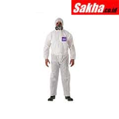 ANSELL 68-1500 Hooded Coveralls with Elastic Cuff, SMS Material