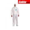 ANSELL 68-1800 Hooded Coveralls with Elastic Cuff, Microporous