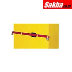 Justrite Replacement Security Bar For Hi Security Safety Cabinet Fits 45 Gallon, Red