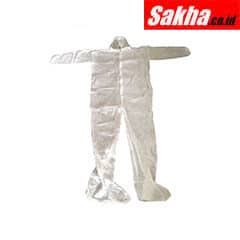 CONDOR 26W774 Hooded Disposable Coveralls with Elastic Cuff