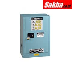 Justrite Sure-Grip® EX Compac Corrosives Acid Steel Safety Cabinet, Gallon, 1 Manual Close Door, Blue
