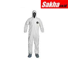 DUPONT NB122SWHSM002500 Hooded Disposable Coveralls with Elastic Cuff