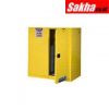 Justrite Sure-Grip® EX Vertical Drum Safety Cabinet And Drum Rollers 60 Gallon,2 Self-Close Doors