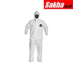 DUPONT NB127SWHSM002500 Hooded Disposable Coveralls with Elastic Cuff