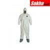 DUPONT NG122SWH5X002500 Hooded Disposable Coveralls with Elastic Cuff