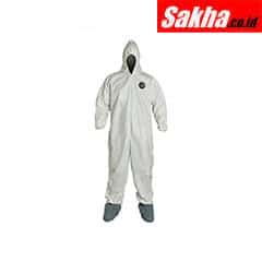 DUPONT NG122SWHMD002500 Hooded Disposable Coveralls with Elastic Cuff