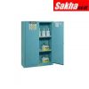 Justrite ChemCor® Corrosives Acids Safety Cabinet, 30 Gallon, 1 Bi-Fold Self-Close Door, Blue