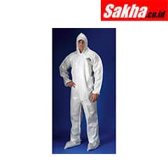 LAKELAND C44414-4X Hooded Chemical-Resistant Coveralls with Elastic Cuff