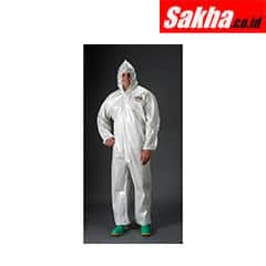 LAKELAND PBLC44428-MD Hooded Chemical Resistant Coveralls with Elastic