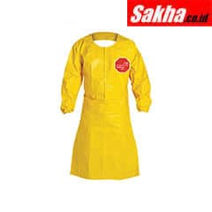 DUPONT QC275BYL2X002500 Chemical Resistant Sleeve Apron, Yellow, 44 Length, 28