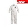 DUPONT PB125SWHXL002500 Collared Disposable Coveralls with Elastic Cuff