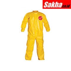 DUPONT QC125TYL3X000400 Collared Chemical Resistant Coveralls with Elastic Cuff