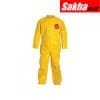 DUPONT QC120BYLMD001200 Collared Chemical Resistant Coveralls