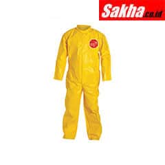 DUPONT QC120BYLMD001200 Collared Chemical Resistant Coveralls