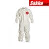 DUPONT SL125TWH2X000600 Coveralls with Elastic Cuff, Tychem®DUPONT SL125TWH2X000600 Coveralls with Elastic Cuff, Tychem®