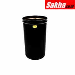 Justrite Cease-Fire® Waste Receptacle Safety Drum Can Only, 15 Gallon, Black