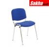 Lincoln LNC8110500K Conference Chrome Stacking Chair Blue
