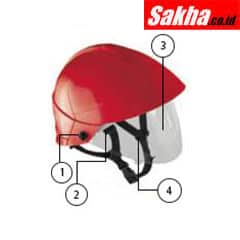 Catu MO-185-R Helmet with Built-in Face Shield
