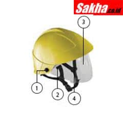 Catu MO-185-J Helmet with Built-in Face Shield