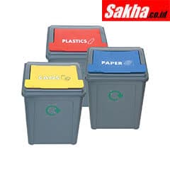 Offis OFI8430090K Pack of 3 Recycling Bins - 54 LitresOffis OFI8430090K Pack of 3 Recycling Bins - 54 Litres