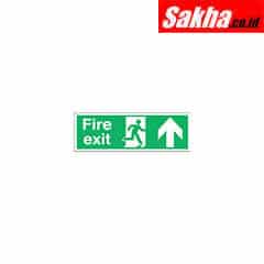 Sitesafe SSF9640330K Fire Exit Arrow Up Rigid PVC Sign 450 x 150mm