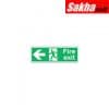 Sitesafe SSF9640390K Fire Exit Arrow Left Rigid PVC Sign 450 x 150mm