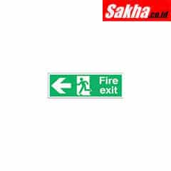 Sitesafe SSF9640390K Fire Exit Arrow Left Rigid PVC Sign 450 x 150mm