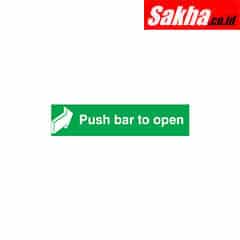 Sitesafe SSF9640550K Fire Exit Push Bar to Open Rigid PVC Sign 600 x 75mm