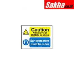 Sitesafe SSF9642360K Noise Level of 90dB or above Rigid PVC Caution Sign - 400 x 300mm