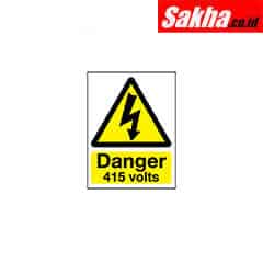 Sitesafe SSF9642380K 415 Volts Rigid PVC Danger Sign - 150 x 200mm