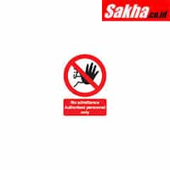 Sitesafe SSF9642817K No Admittance Authorised Personnel Only Rigid PVC Sign - 148 x 210mm