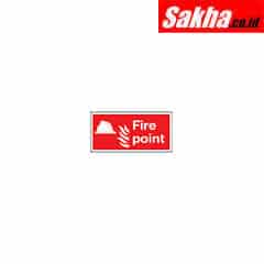 Sitesafe SSF9645350K Fire Point Rigid PVC Sign - 400 x 200mm