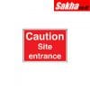 Sitesafe SSF9645540K General Construction Site Entrance Rigid PVC Sign - 600 x 450mm