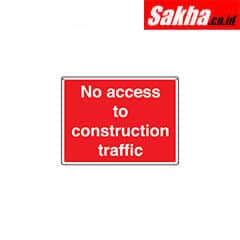 Sitesafe SSF9645550K General Construction No Access to Construction Traffic Rigid PVC Sign - 600 x 450mm