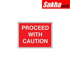 Sitesafe SSF9645610K General Construction Proceed with Caution Rigid PVC Sign - 600 x 450mm