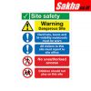 Sitesafe SSF9646820K Site Safety Starts Here Rigid PVC Sign - 600 x 800mm