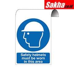 Sitesafe SSF9646880K Safety Helmets Must be Worn in this Area Aluminium Sign - 300 x 500mm