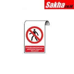 Sitesafe SSF9646910K Unauthorised Persons Prohibited Beyond this Point Aluminium Sign - 300 x 500mm