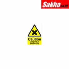 Sitesafe SSF9646940K Dangerous Chemicals Rigid PVC Caution Sign - 148 x 210mm