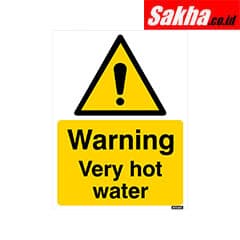 Sitesafe SSF9646980K Very Hot Water Rigid PVC Warning Sign - 150 x 200mm