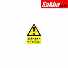 Sitesafe SSF9647340K Very Hot Water Rigid PVC Danger Sign - 50 x 75mm