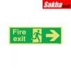 Sitesafe SSF9647530K Fire Exit Arrow Right Photoluminescent Rigid PVC Sign - 450 x 150mm